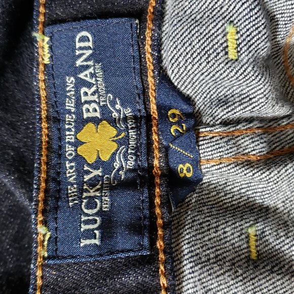 Lucky Brand Sweet N Straight Crop Dark Indigo Denim 8 NWOT - Picture 7 of 9